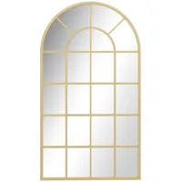 Homcom Wandspiegel mit Metallrahmen Hängespiegel Wohnzimmerspiegel (Flurspiegel, 1-St., Fensterspiegel),