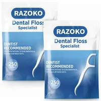 RAZOKO Zahnseide Picks High Pull Zahnstocher Sticks, professionelle Clean