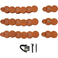 Hti-Living Beeteinfassung Länge 950 cm Terracotta mit Solar-Lichterkette