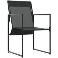 VidaXL Gartenstühle mit Kissen 4 Stk. Schwarz Textilene