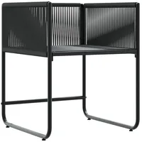 VidaXL Gartenstühle mit Kissen 4 Stk. Schwarz Poly Rattan