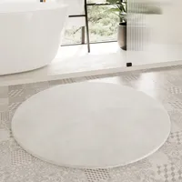 Homie Living Badematte Porto Azzurro Beige Ø 90 cm