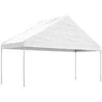 VidaXL Pavillon mit Dach Weiß 6,69x5,88x3,75 m Polyethylen