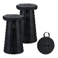Relaxdays Campinghocker 2er Set Schwarz