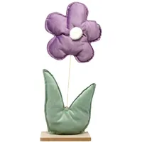 Goldbach Deko Auifsteller Blume aus Samt Violett und Grün
