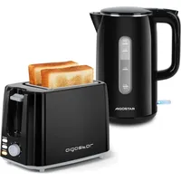 Aigostar Doppelwandiger Wasserkocher aus Edelstahl 1,7L/ 2-Scheiben Toaster -