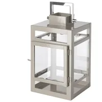 Fink "KENIA, Laterne beige B:12cm H:20cm T:11,5cm, Metall, Kerzenhalter