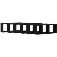 VidaXL Wandregale 6 Stück Schwarz Eiche 60x15x23 cm Holzwerkstoff
