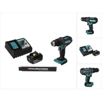 Makita Toolbrothers Gliedermaßstab + DHP 482 RF1 Akku Schlagbohrschrauber