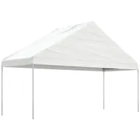 VidaXL Pavillon mit Dach Weiß 4,46x5,88x3,75 m Polyethylen