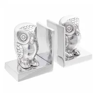 VidaXL Buchstützen 2 pcs Silber 7 x 9 x