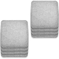 Rubberneck 8er Set rutschfeste Filz Sitzkissen eckig, Stuhlkissen mit