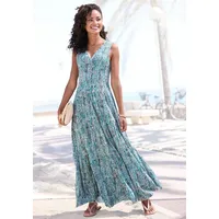 VIVANCE Maxikleid Bunt Türkis/Rosé/Creme 38
