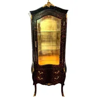 Casa Padrino Barock Vitrine Leopard / Gold - Vitrinenschrank