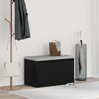 VidaXL Bank Schwarz Eiche 80x40x45 cm aus Spanplatte -