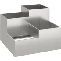 VidaXL Gartenblumentopf Silber 80 x 80 x 60 cm