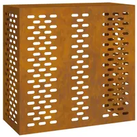 VidaXL Klimaanlagenabdeckung 110x50x105 cm Cortenstahl