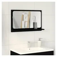 VidaXL Spiegelregal Schwarze Eiche 60 x 10,5 x 37