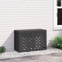 VidaXL Klimaanlagenabdeckung Schwarz 90x40x60 cm Stahl