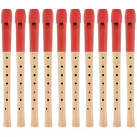 Classic Cantabile Pivella Blockflöte Rot Deutsche Griffweise 10er Set