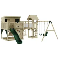 OUTDOORTOYS Spielturm Johanna mit Babyschaukel Dunkelgrün
