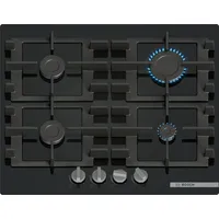 Bosch PNP6B6K40 Kochfeld Schwarz, Integriert 59 cm, Gaskochfeld 4