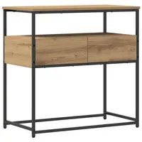 VidaXL Konsolentisch Artisan Eiche 75x40x75 cm Holzwerkstoff und Stahl