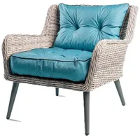 TexDeko Gartenpolster 50 x 50 x 12 cm blau