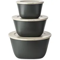 Koziol Connect Box mit Deckel, 3-teilig, 1/2/4l, nature ash