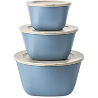 Koziol Connect Box mit Deckel, 3-teilig, 1/2/4l, nature flower