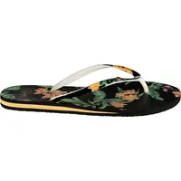 Roxy Portofino Iii Flip-flops - Black Fwhite / Orangeorest