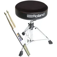Roland RDT-R Drumhocker Rundsitz mit Drumsticks (Drummersitz), Zubehör Instrumente
