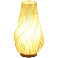 Homcom Tischlampe, Smart LED Tischleuchte mit 3D-Druck blütenähnlichen Lampenschirm,