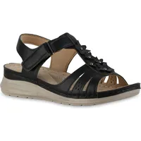 VAN HILL Damen Komfort Sandalen in Schwarz
