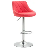 CLP Barhocker Lazio Kunstleder rot chrom