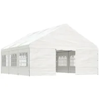 VidaXL Pavillon mit Dach Weiß 6,69x5,88x3,75 m Polyethylen