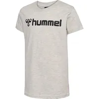 Hummel hmlMOVER Cotton T-Shirt S/S Kids, Egret Melange, 128