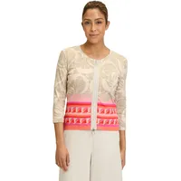 Betty Barclay Shirtjacke mit Rippenstruktur Taupe/Rot,46 | 46