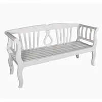 H4L Gartenbank Sitzbank 3Sitzer Eukalyptus weiß 174,5cm Gartenmöbel FSC