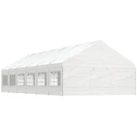 VidaXL Pavillon mit Dach Weiß 13,38x5,88x3,75 m Polyethylen