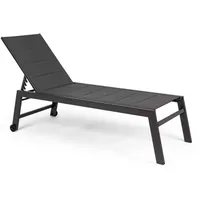 BIZZOTTO Gartenliege Hilde mit Rollen aus Aluminium, anthrazit