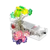 MARELIDA LED Drahtlichterkette Blume - 20 warmweiße LED -
