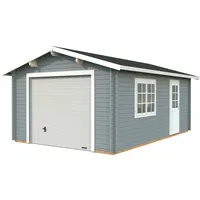 Palmako Einzelgarage Roger 4,26 x 5,98 m hellgrau/weiß lackiert