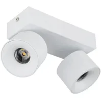 GLOBO RAE 2-flammig rechteckig weiß Aluminium
