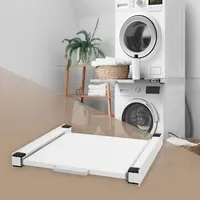 ML-Design Zwischenbaurahmen mit Ausziehplatte 60x60 cm Weiß für Waschmaschine