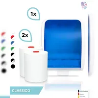 Blanc HYGIENIC SET: Handtuchrollenspender Autocut, Blanc Cosmos verschied. Farben