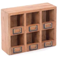 DESIGN DELIGHTS Setzkasten-Wandregal, Natur, Holz, 30x24x10 cm, Wohnzimmer, Regale,