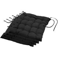 Dynamic24 Stuhlkissen 4er Set Sitzkissen 40x40 Sitzpolster Garten Kissen