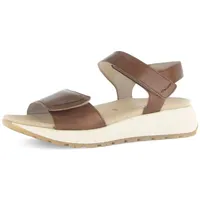 Gabor "Riemchensandale Glattleder", Damen, Gr. 38, braun, Schuhe Riemchensandale