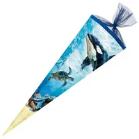 NESTLER Schultüte Meereswelten eckig mit Tüllverschluss 85cm